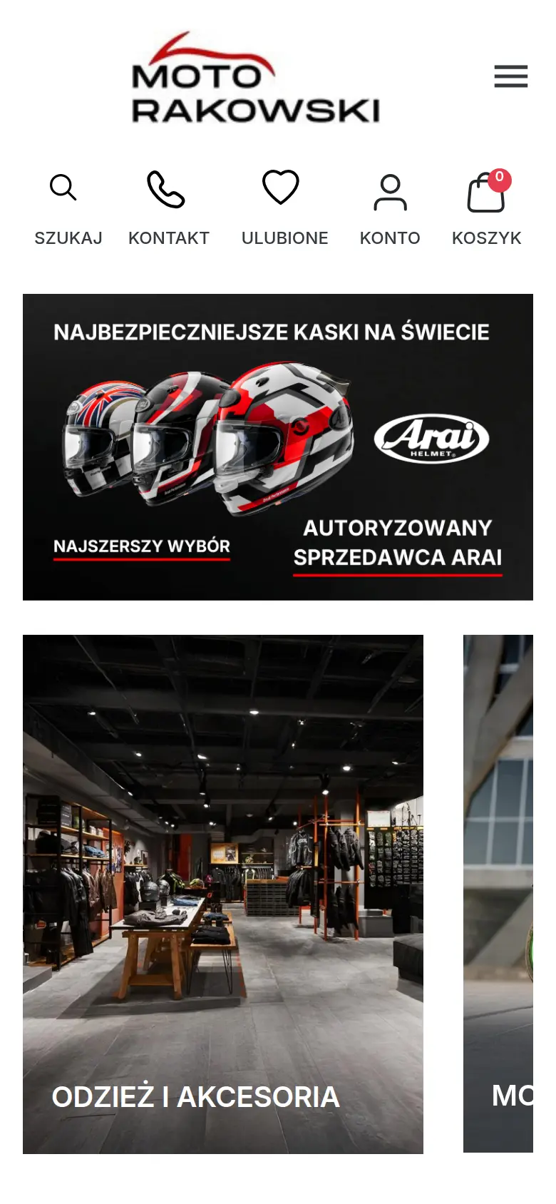 Moto Rakowski - widok mobilny