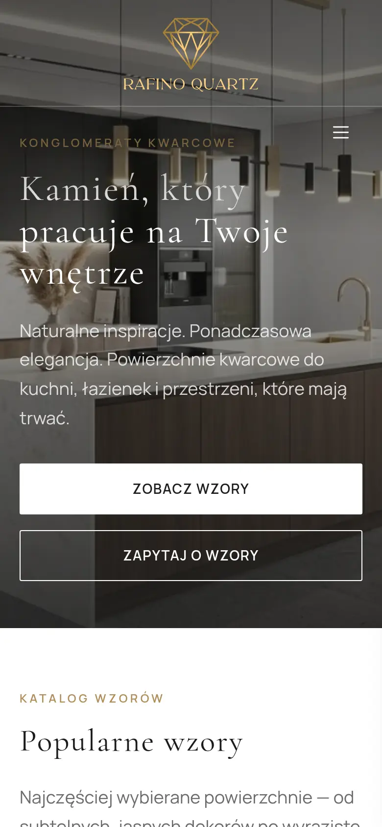 Rafino Quartz - widok mobilny