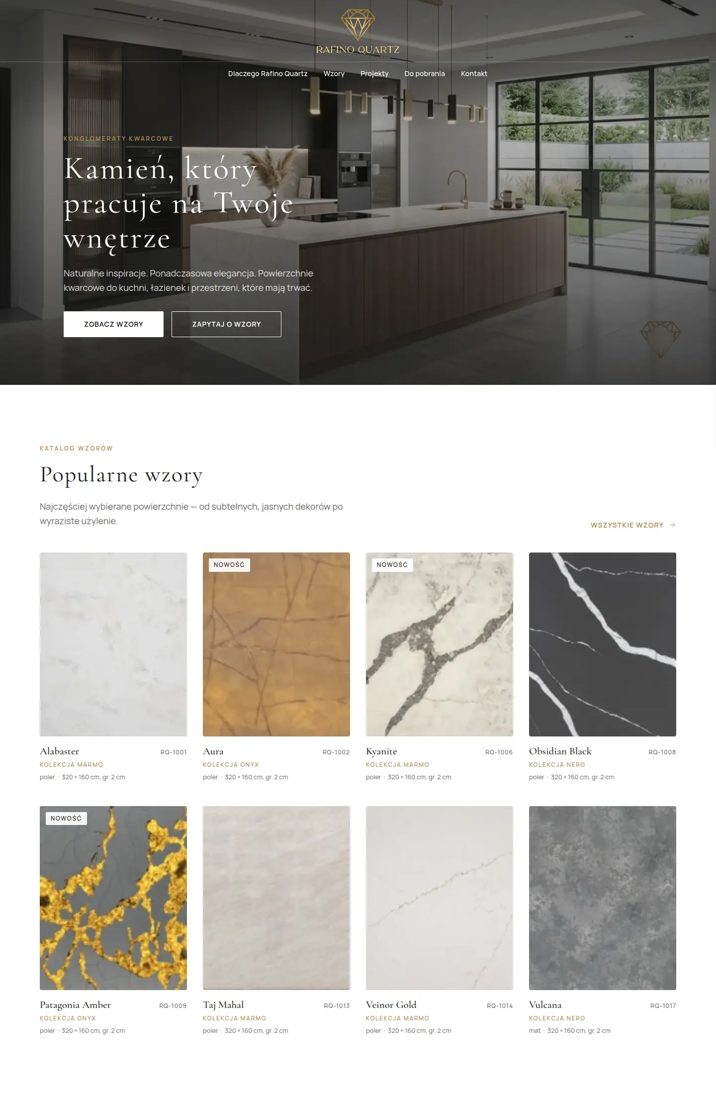 Strona Rafino Quartz - zrzut ekranu