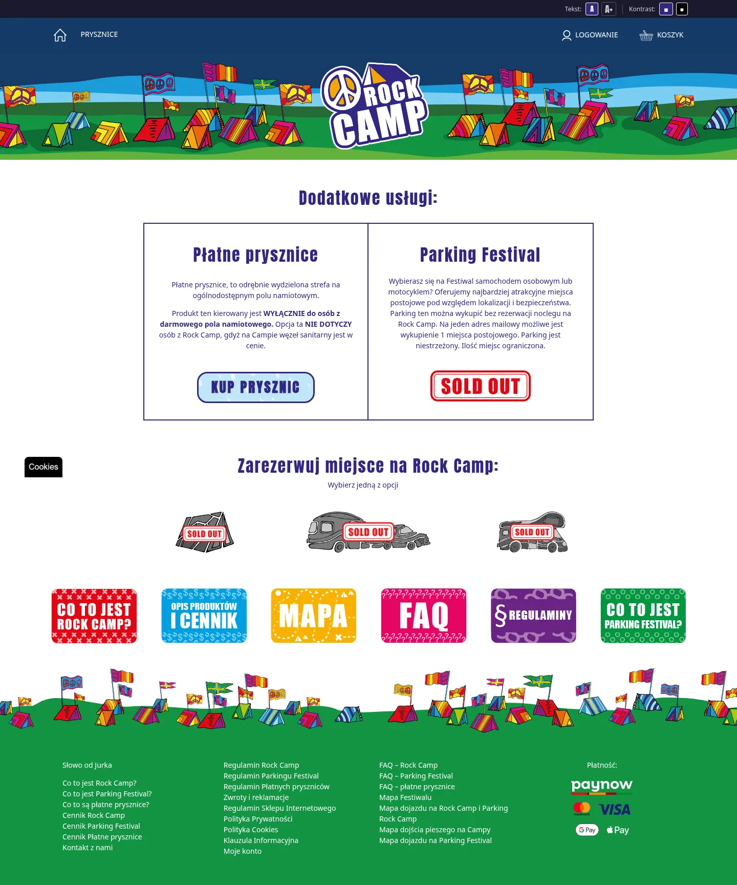 Rock Camp - widok desktop